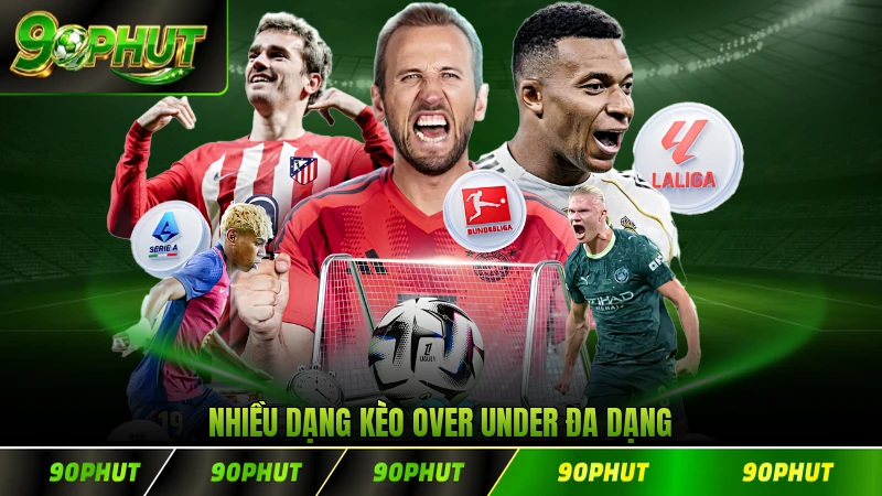 Nhiều dạng kèo Over Under đa dạng